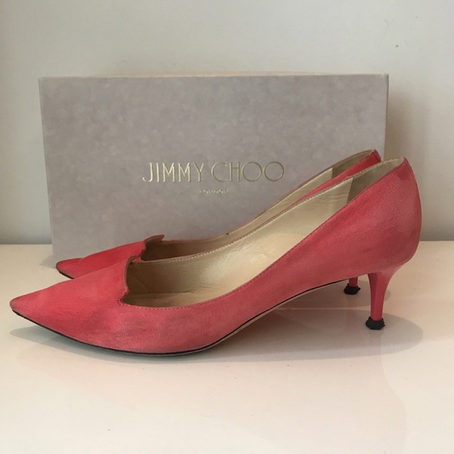JIMMY CHOO(ジミーチュウ)のJIMMY CHOO ジミー チュウ スウェード プレーン パンプス レディースの靴/シューズ(ハイヒール/パンプス)の商品写真
