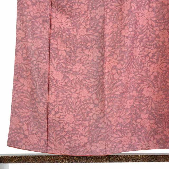小紋 身丈159cm 裄64cm 前幅24cm 後幅30cm 袖丈49cm 正絹(シルク) レディース 袷仕立 秋冬春用 ピンク地 裄Mサイズ 美品 リサイクル リユース | フリマアプリ ラクマ