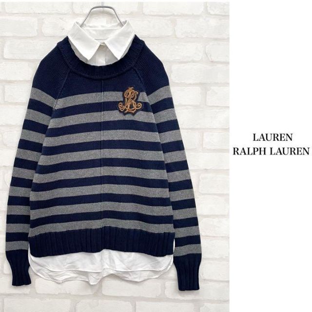 ラルフローレン♡レディース ロゴ レイヤード コットン ニット