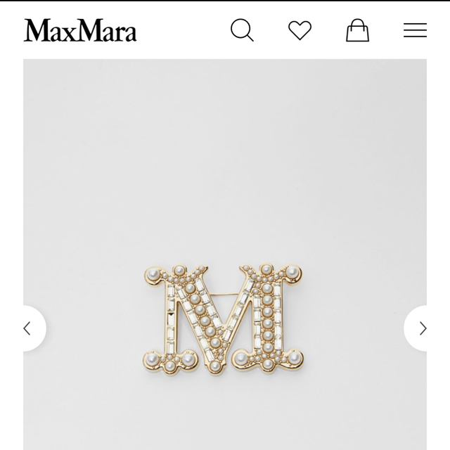 Max Mara パールブローチ M ロゴモチーフ | wic-capital.net