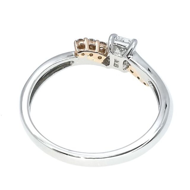 Pt K18PG クリスカット ダイヤモンド リング 0.30ct-