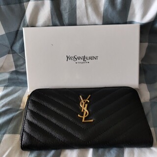 イヴサンローランボーテ(Yves Saint Laurent Beaute)の『大セール』サンローラン　長財布♥人気 さいふ♥黒(長財布)