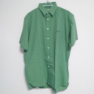 BURBERRY - 古着 大きいサイズ『Thomas Burberry シャツ』半袖 グリーン XL
