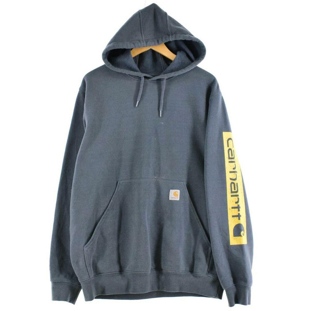 カーハート Carhartt 袖プリント スウェットプルオーバーパーカー メンズM /eaa290161