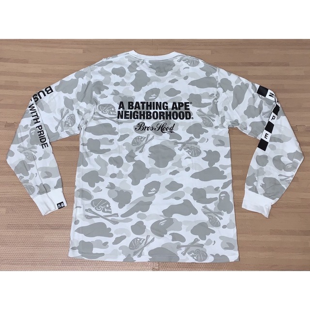 メンズBAPE × NEIGHBORHOOD CAMO TEE WHITE - Tシャツ/カットソー(七分