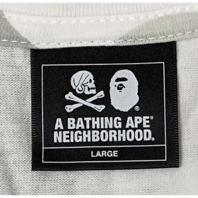 A BATHING APE(アベイシングエイプ)の★激レア★ APE × neighborhood ネイバーフッド Tシャツ L  メンズのトップス(Tシャツ/カットソー(七分/長袖))の商品写真