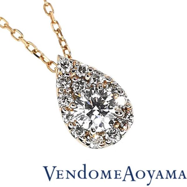 Vendome Aoyama(ヴァンドームアオヤマ)のヴァンドーム青山 K18PG ダイヤモンド ネックレス 0.12ct レディースのアクセサリー(ネックレス)の商品写真