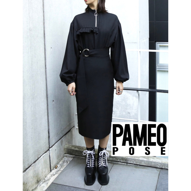 PAMEO POSE(パメオポーズ)の●エリンコ様専用●【PAMEO POSE】Ring Pleats Dress レディースのワンピース(ロングワンピース/マキシワンピース)の商品写真