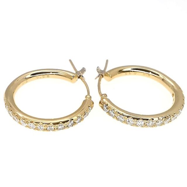 K18 ダイヤモンド フープ ピアス 0.50ct-