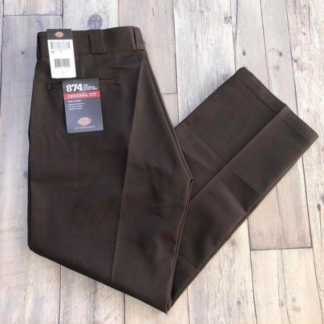 新品未使用 Dickies 874 36×32 ダークブラウン ワークパンツ