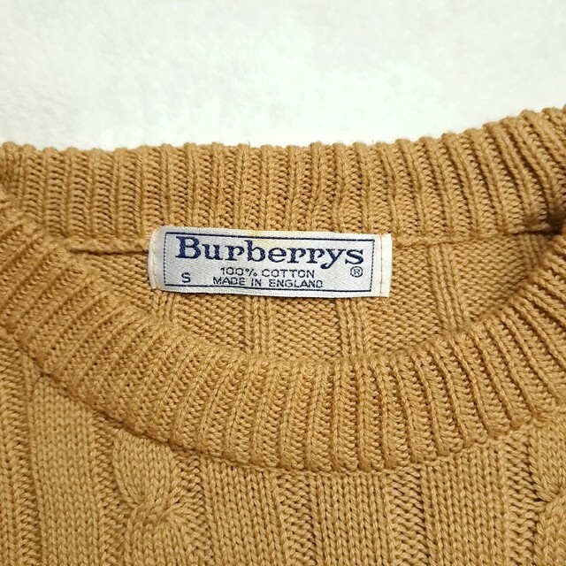 BURBERRY(バーバリー)の【90s/希少】BURBERRYS ニット セーター ビッグロゴ ブラウン S メンズのトップス(ニット/セーター)の商品写真