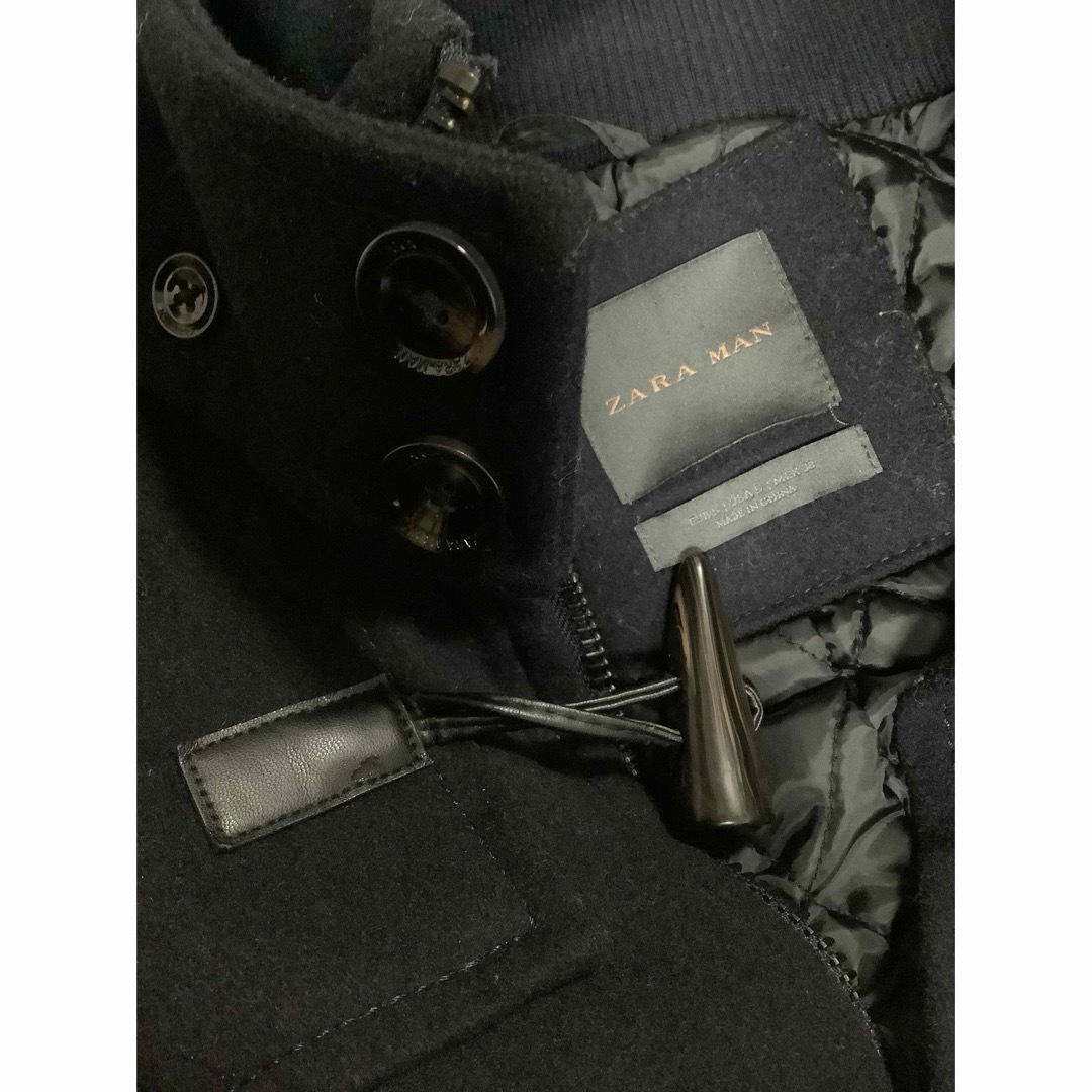 ZARA(ザラ)の冬物  大処分 ZARA MAN  ダークネイビー  ダッフルコート   メンズのジャケット/アウター(ダッフルコート)の商品写真