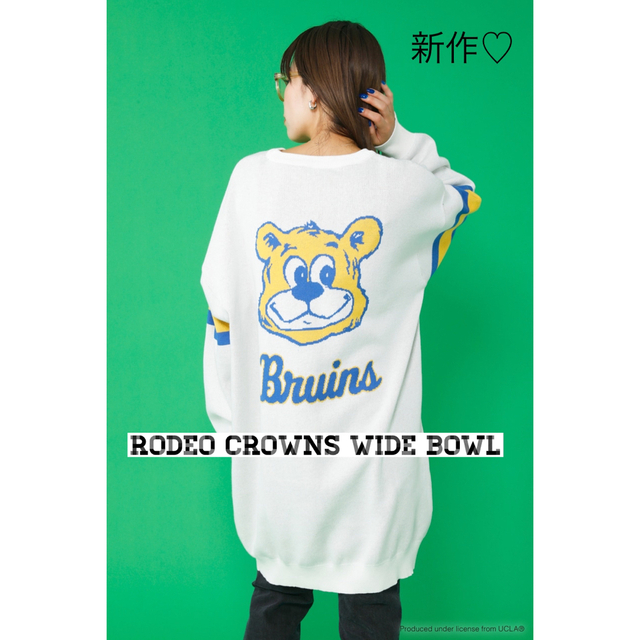 RODEO CROWNS WIDE BOWL(ロデオクラウンズワイドボウル)の【新作】RODEO CROWNS WIDE BOWL  UCLAニットワンピース レディースのワンピース(ひざ丈ワンピース)の商品写真