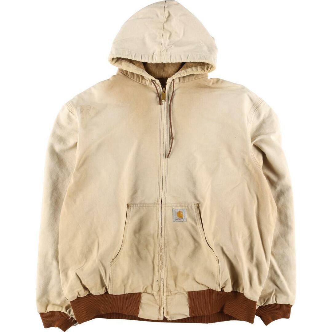 廃盤商品 古着 80年代 カーハート Carhartt アクティブジャケット ダック地フルジップパーカー USA製 メンズXXL ヴィンテージ /eaa296365