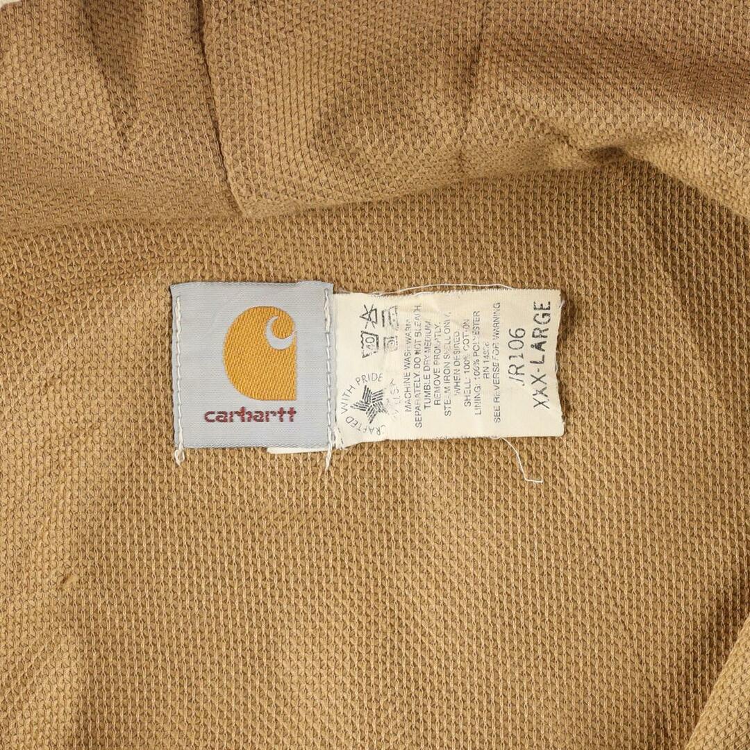 廃盤商品 古着 80年代 カーハート Carhartt アクティブジャケット ダック地フルジップパーカー USA製 メンズXXL ヴィンテージ /eaa296365