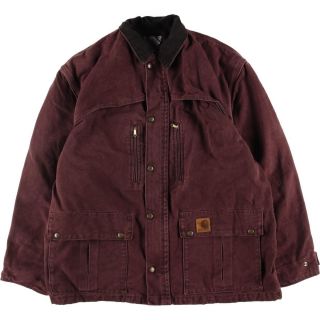 カーハート(carhartt)の古着 80年代 カーハート Carhartt ダック地ワークジャケット USA製 メンズXL ヴィンテージ /eaa297454(その他)