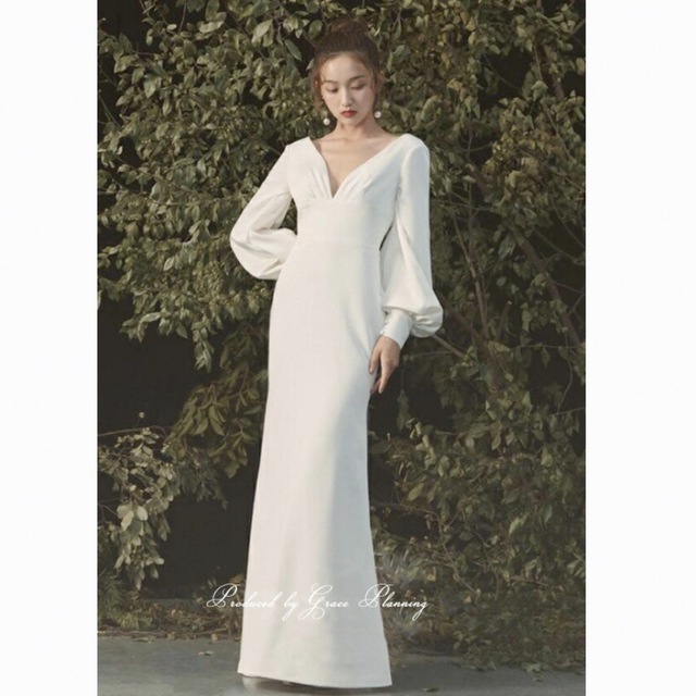 ウエディングドレス　前撮り　マーメイド レディースのフォーマル/ドレス(ウェディングドレス)の商品写真