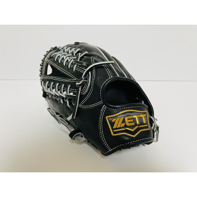 状態良好】ZETT ゼット グローブ 軟式 外野用 ブラック-