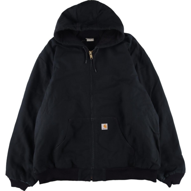 90年代 カーハート Carhartt アクティブジャケット ダック地フルジップパーカー USA製 メンズXXXL ヴィンテージ /eaa294572