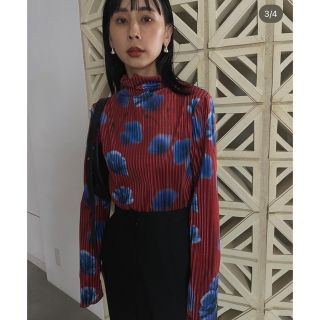 アメリヴィンテージ(Ameri VINTAGE)のameri MILA VELOUR CUT TOPアメリ(カットソー(長袖/七分))