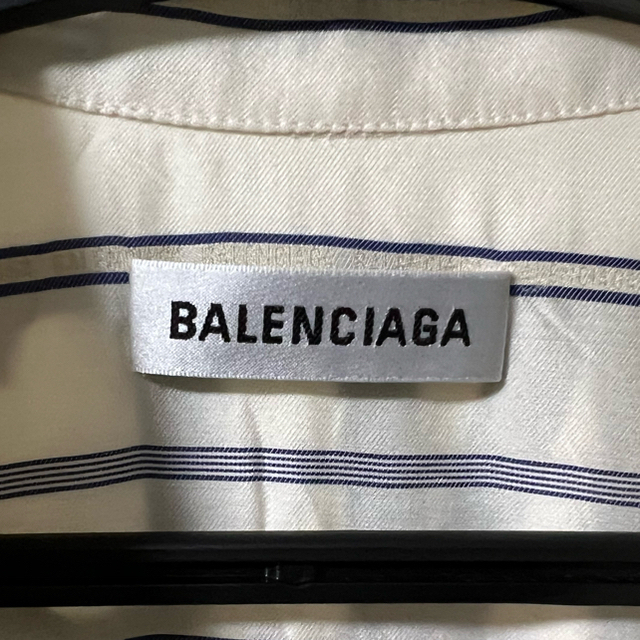 BALENCIAGA バレンシアガ バックロゴ ストライプ シャツ