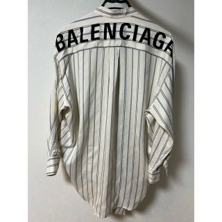 バレンシアガ(Balenciaga)のBALENCIAGA バレンシアガ バックロゴ ストライプ シャツ(シャツ/ブラウス(長袖/七分))