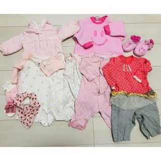 ベビーギャップ(babyGAP)のロンパース カバーオール女の子 ベビー服 70 まとめ売り(ロンパース)