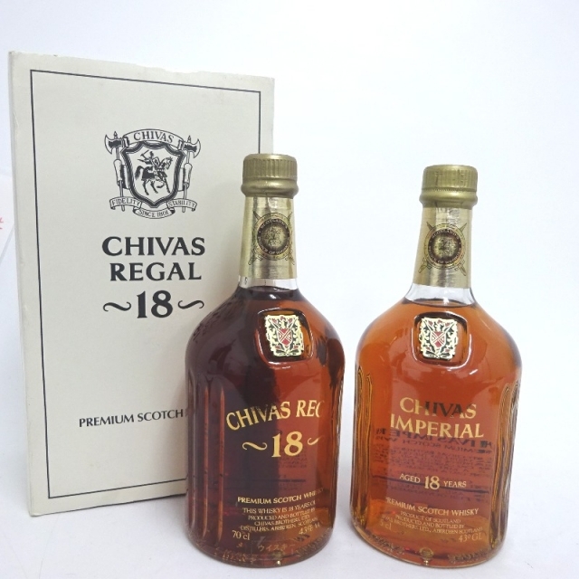 未開封★Chivas Regal【シーバスリーガル】 18年/18年 インペリアル 2本セット 700/750ml 箱付