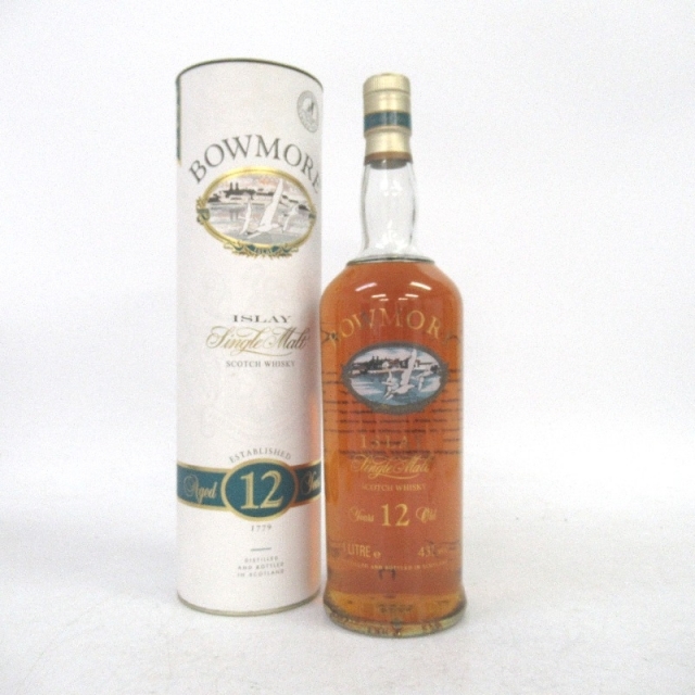 未開封★BOWMORE【ボウモア】 12年 シルクプリント 1000ml 箱付