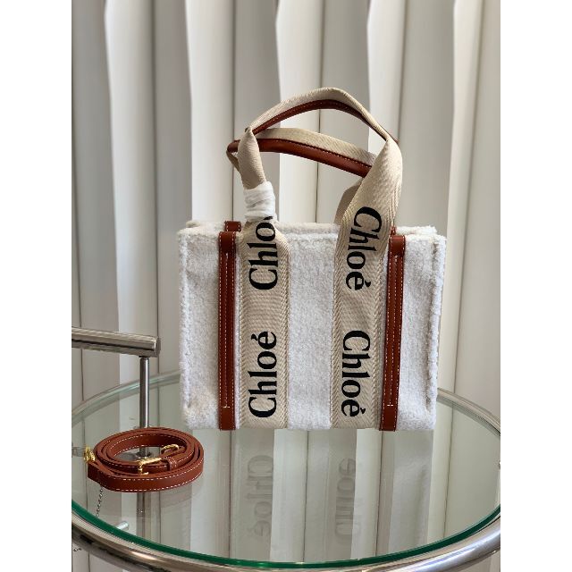 送料無料日本正規品 新品同様 ☆ Chloe クロエ woody スモールトート