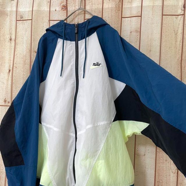 【小文字ロゴ】NIKE ナイロンパーカー　マルチカラー　L 3