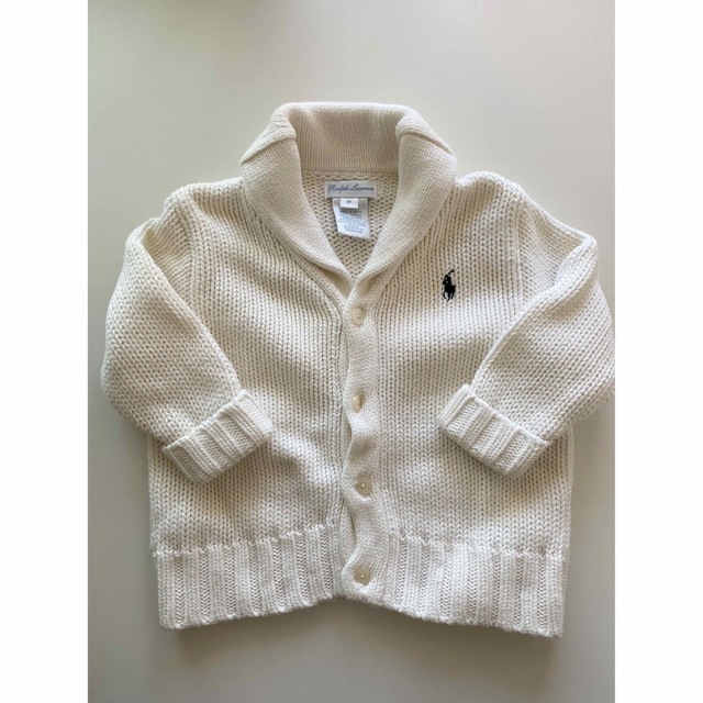 Ralph Lauren(ラルフローレン)のラルフローレンベビー　コットンニットカーディガン　9m キッズ/ベビー/マタニティのベビー服(~85cm)(カーディガン/ボレロ)の商品写真