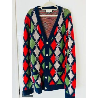 まとめ買いでお得 GUCCI グッチ G刺繍 ボーダーVネックカーディガン M