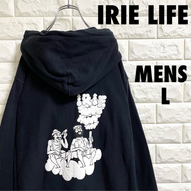 IRIE LIFE アイリーライフ　フルジップパーカー　ブラック　メンズLサイズ
