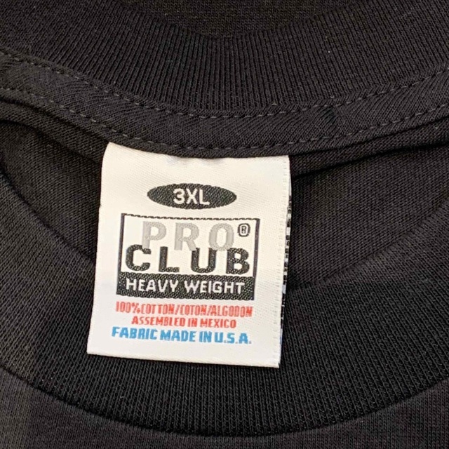 PRO CLUB(プロクラブ)の新品 プロクラブ 無地 半袖Tシャツ ヘビーウエイト 黒3枚セット 3XL メンズのトップス(Tシャツ/カットソー(半袖/袖なし))の商品写真