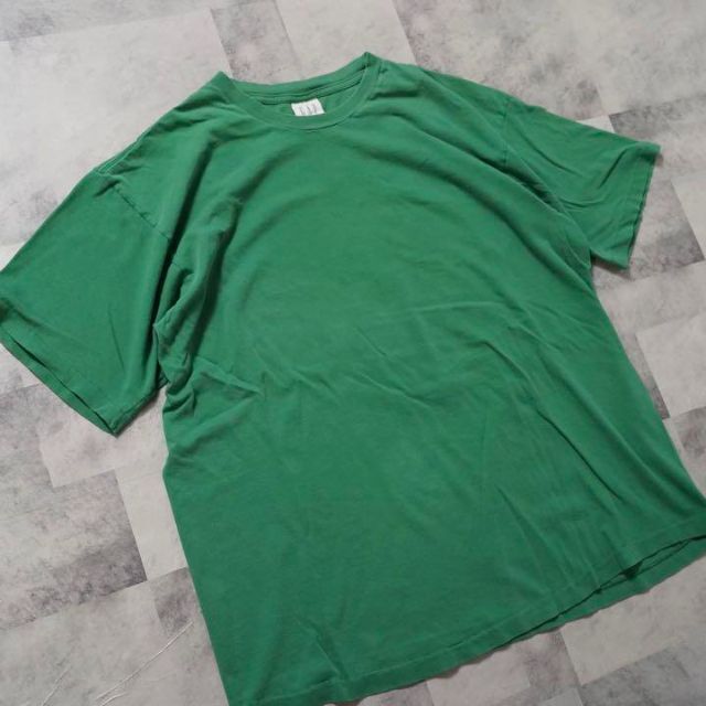 GAP(ギャップ)のGAP USA製　Tシャツ　緑　オールドギャップ　90s Lサイズ　ゆるだぼ メンズのトップス(Tシャツ/カットソー(半袖/袖なし))の商品写真