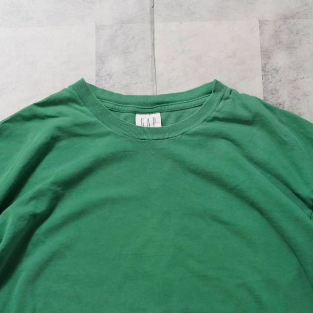 GAP(ギャップ)のGAP USA製　Tシャツ　緑　オールドギャップ　90s Lサイズ　ゆるだぼ メンズのトップス(Tシャツ/カットソー(半袖/袖なし))の商品写真