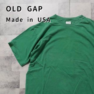 ギャップ(GAP)のGAP USA製　Tシャツ　緑　オールドギャップ　90s Lサイズ　ゆるだぼ(Tシャツ/カットソー(半袖/袖なし))