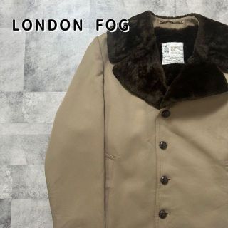 ロンドンフォグ(LONDONFOG)のロンドンフォグ　ギャングコート　襟ボア　古着　ゆるだぼ　くるみボタン　コート(ステンカラーコート)