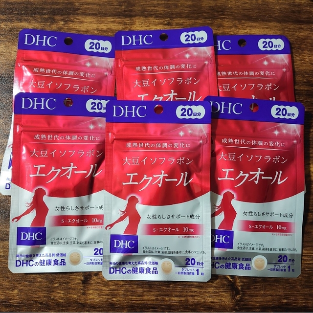 高級品市場 DHC 大豆イソフラボン エクオール 20日分4 セット,30日分3