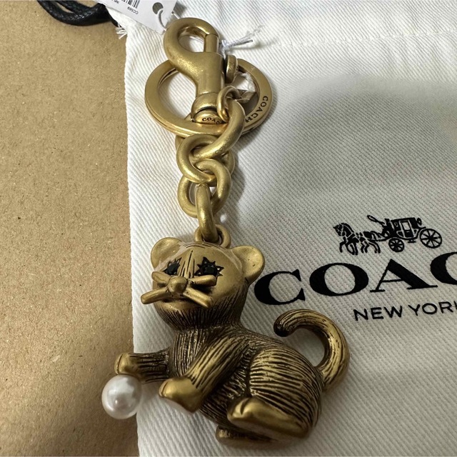 COACH クリーチャー バッグチャーム メタル キャット　子猫　新品