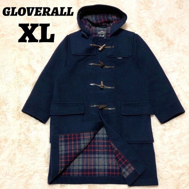 ★GLOVERALL★美品ダッフルコート ネイビー イギリス製 48 XL