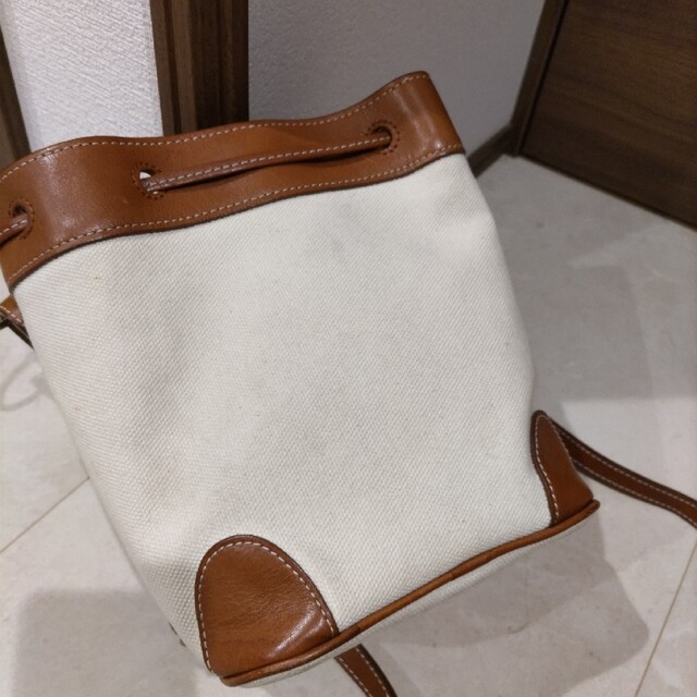 Ayako Purse ショルダーバッグ 巾着 キャンバス バケツ　レザー 5