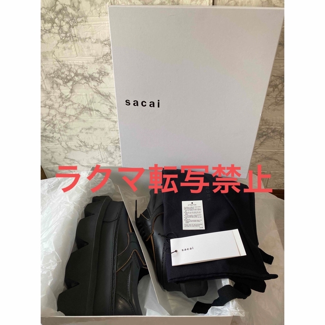 sacai(サカイ)のsacai サカイ 厚底 ローファー リアルレザー ヒール 22ss レディースの靴/シューズ(ローファー/革靴)の商品写真