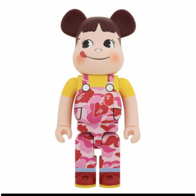 ハンドメイドBE@RBRICK BAPE(R) × ペコちゃん 1000%（ピンク）【新品】