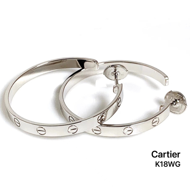 Cartier - カルティエ ピアス ラブフープピアス Cartier ラブ フープ K18WG