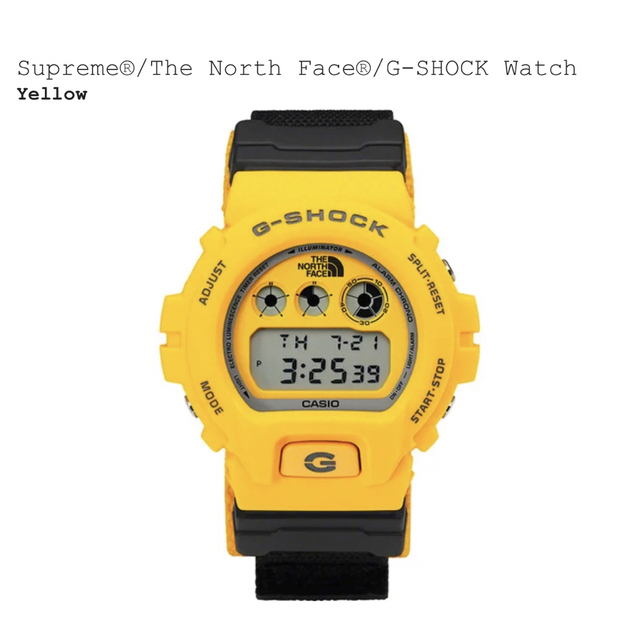 Supreme®/The North Face®/G-SHOCK Watch 黄