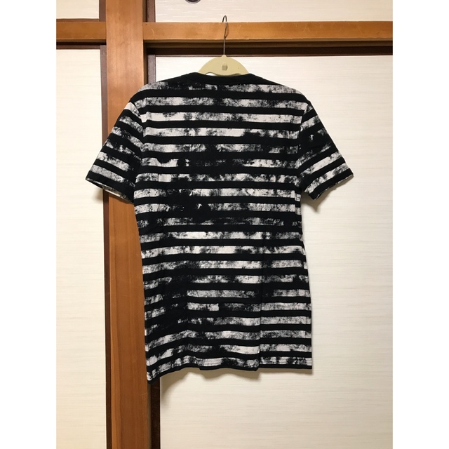 NO ID.(ノーアイディー)の極美品！B’z稲葉着用！NO ID. クラックボーダー半袖Ｔシャツ ブラック 黒 メンズのトップス(Tシャツ/カットソー(半袖/袖なし))の商品写真