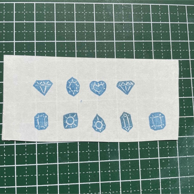 消しゴムはんこ 宝石 9個セット ハンドメイドの文具/ステーショナリー(はんこ)の商品写真