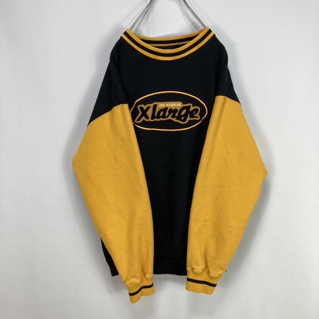 XLARGE ブラック×イエロー　スウェット